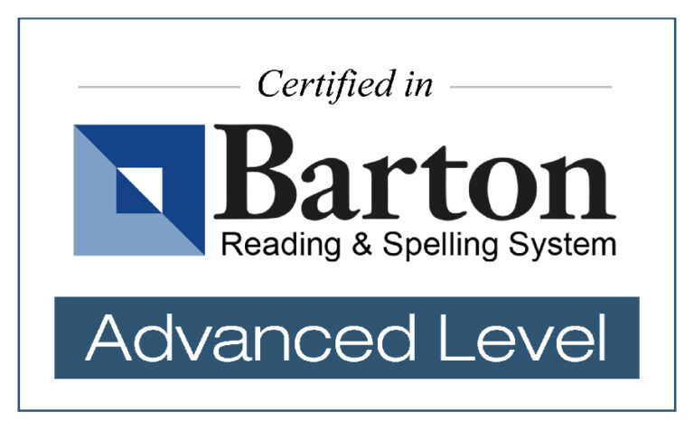 Certified in Barton Reading & Spelling System - Advanced Level